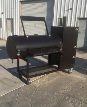 Black 150-Gallon Offset Smoker