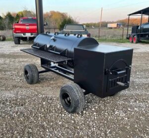24×64 Custom BBQ Grill w/ Mini Golf Cart Tires